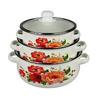 Набір каструль емаль Supretto, 3 шт.