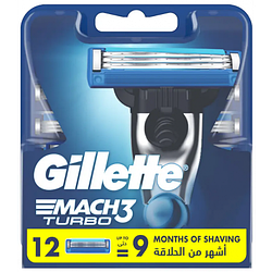 Змінні касети Gillette Mach3 Turbo, 12 шт.