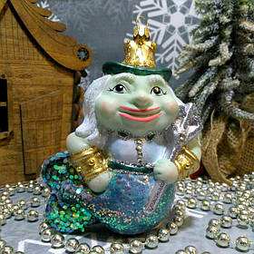 Набор стеклянных елочных игрушек водяной  Irena