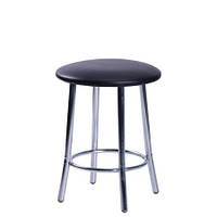 Табурет кухонний Таллі каркас хром шкірозамінник чорний (AMF-ТМ)
