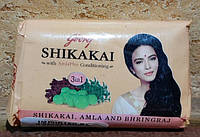 Мыло - шампунь Шикакай Амла Бринграж Herbal Soap Shikakai Bhringraj Amla 75g Мыло для волос Индия