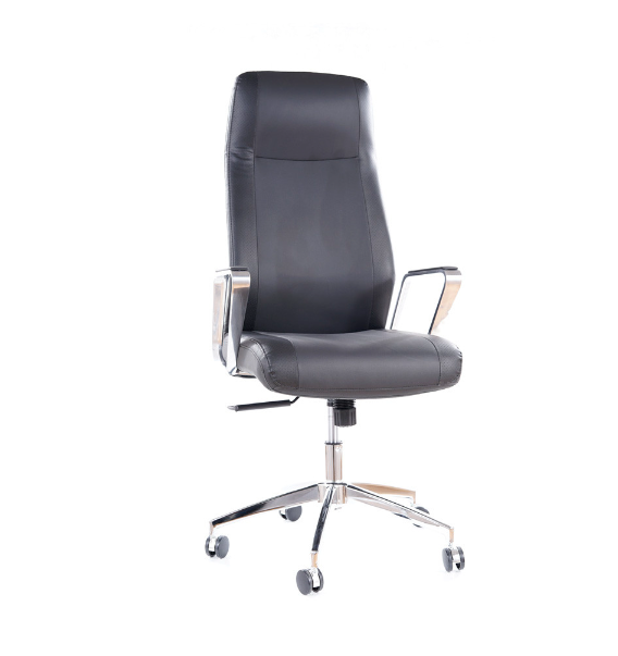 Крісло офісне Q-321 механізм Tilt каркас метал Chrome екошкіра Чорне (Signal ТМ)