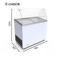 VENUS VETRINE CURVED 26 ECONOMY Морозильная витрина для мягкого мороженого гнутое стекло CRYSTAL S.A. Греция