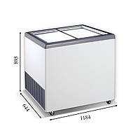 Зі знижкою EKTOR 36 SGL (356л) Морозильна скриня з прямим склом CRYSTAL S. A. Греція