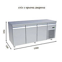 Зі знижкою TR-187-B Морозильний стіл трьохдверний Artsteel Греція