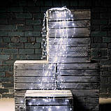 Гірлянда Крапля роси 2 м 20 ниток 400 LED Світлодіодна новорічна електрична холодно біла, фото 3