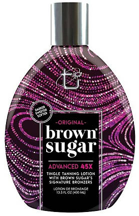 Лосьон для засмаги у солярії з тінглами brown sugar Original DARK BROWN SUGAR advanced tingle 45Х 400мл, фото 1