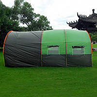 Палатка кемпинговая, туристическая с большим тамбуром на 8 -10 человек (двухслойная)
