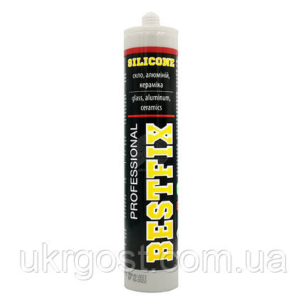 Герметик силіконовий Bestfix Silicone Sealant G11 Прозорий 280 мл, фото 1