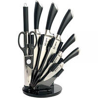 Набор ножей Rainstahl Набор кухонных ножей из нержавейки Качественные ножи Rainstahl RS-KN-8001-08 черны GL_55