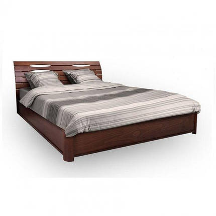 Ліжко дерев'яне Марія з підйомним механізмом Горіх темний 1200*2000 мм (Мікс-Меблі ТМ), фото 2