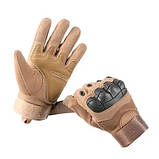 Рукавички XL військові тактичні койот пісочні, фото 2