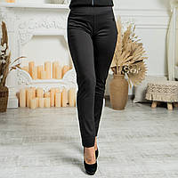Большие женский черные лосины - брюки облегающего фасона, на резинке