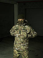 Мужской зимний тактический бушлат армейский теплый непромокаемый камуфляжный для ВСУ хаки