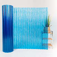 Пластиковый шифер для забора "Волнопласт" гофрированный Синий, 1.5м