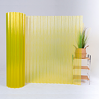 Пластиковий шифер для забору "Волнопласт" гофрований Жовтий, 2м