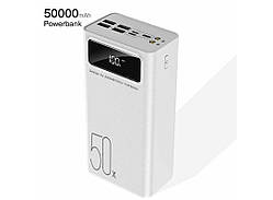 Power Bank Зовнішній акумулятор Remax RPP-162 50000 mAh з 4 портами USB-A Білий