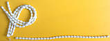 Намистина Овал кручений колір білий 8*11 мм, фото 3