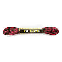 Нейлоновый тактический шнур паракорд M-Tac Minicord Black&Red 15м, альпинистский трос миникорд веревка WILD