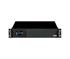 Джерело безперебійного живлення Powercom KIN-1500AP RM LCD (2U), 1500 ВА / 1200 Вт, 4+2 розетки IEC C13, RS-232, AVR, ДБЖ, фото 2