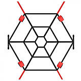 Бдсм фіксатор до ліжка / Бондаж для фіксації "павутина", фото 2