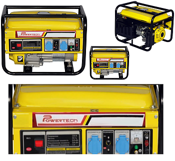 Генератор Powertech 3,0 кВт 1-фазний бензиновий