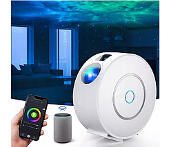 Дитячий проектор світильник нічне зоряне небо Mik-Star SPL-203 білий SMART GOOGLE NEBULA LED STAR PROJECTOR, фото 3