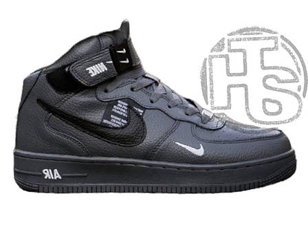 Чоловічі кросівки Nike Air Force Fur Dark Grey (зима) ALL09656, фото 1