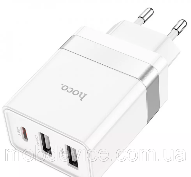 Мережевий Зарядний Пристрій Hoco N21 Pro 30W (2xUSB + Type-C)