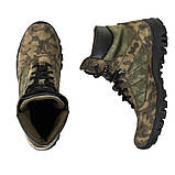 Чоловічі зимові військові кросівки, чоловічі зимові шкіряні берці, чоловічі зимові теплі високі берці, фото 3