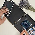 Крафтбук "Ніжки" з темною дерев’яною обкладинкою і чорними сторінками, фото 6