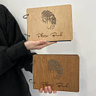 Альбом для фотографій дерев'яний/ фотоальбом на подарунок  /  крафтбук "відбиток", фото 10