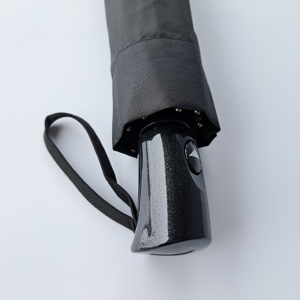 Черный зонт полуавтомат на 10 карбоновых спиц от фирмы "Feeling Rain" - фото 2 - id-p664222071