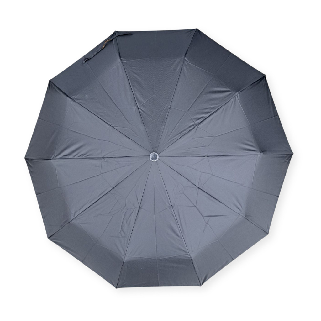 Черный зонт полуавтомат на 10 карбоновых спиц от фирмы "Feeling Rain" - фото 3 - id-p664222071