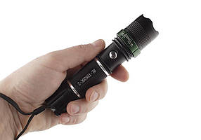 Ліхтарик ручний акумуляторний / на батарейках до 300 м X-BALOG UV 2 доді BL-T8626C-2 алюмінієвий L-072