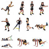 Гумки для фітнесу та спорту (стрічка еспандер) тканинні петлі для ніг/рук/ягідок набір 5шт OSPORT (OF-0195), фото 9