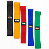 Гумки для фітнесу та спорту (стрічка еспандер) тканинні петлі для ніг/рук/ягідок набір 5шт OSPORT (OF-0195), фото 2