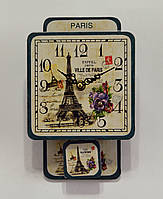 Настенные кварцевые часы с маятником "Paris" размер 22 x 14 x 3,5 см.
