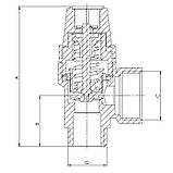 Клапан запобіжний ВН 1/2"х3/4" Koer KR.1261 (1.5 бар) (KR3105), фото 2
