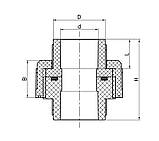 Муфта роз'ємна універсальна KOER K0270.PRO 32 PPR (KP2914), фото 3