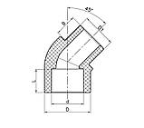 Кут Koer K0263.PRO 20 PPR 45 ВН (KP2907), фото 2