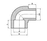 Кут Koer K0266.PRO 25 PPR 90 ВН (KP2910), фото 2