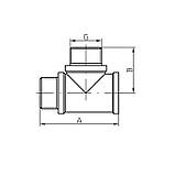 Трійник ВЗЗ Koer KF.T06FMM.WN - 1/2'' (без нікелю) (KR3031), фото 2