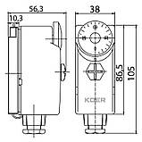Термостат механічний накладний KOER KR.1351 (0…+90*C) (KP2776), фото 2