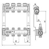 Коллектор с термостатическими и запорными клапанами Roho R805-10 - 1"х 10 вых. (RO0064), фото 2