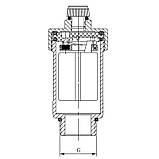 Повітровідвідник автоматичний прямий 1/2" KOER KR.1245 (KR3117), фото 2