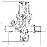 Клапан підживлювальний з виходом для підключення манометра 1/2" KOER KR.1259 (KR3102), фото 2
