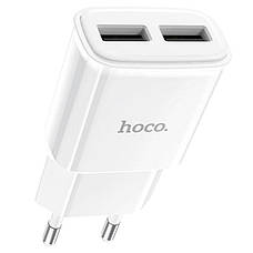 Зарядний пристрій (зарядка) для телефону Hoco C88A Star 2хUSB 2.4 А Білий (C88AW), фото 3