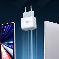 Зарядний пристрій (зарядка) для телефону UGREEN CD272 GaN Type-C 30 W Білий (CD272W), фото 4