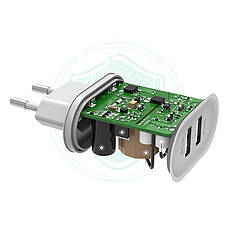 Зарядний пристрій (зарядка) для телефону UGREEN CD104 2 x USB 3.4 A Білий (CD104W), фото 4